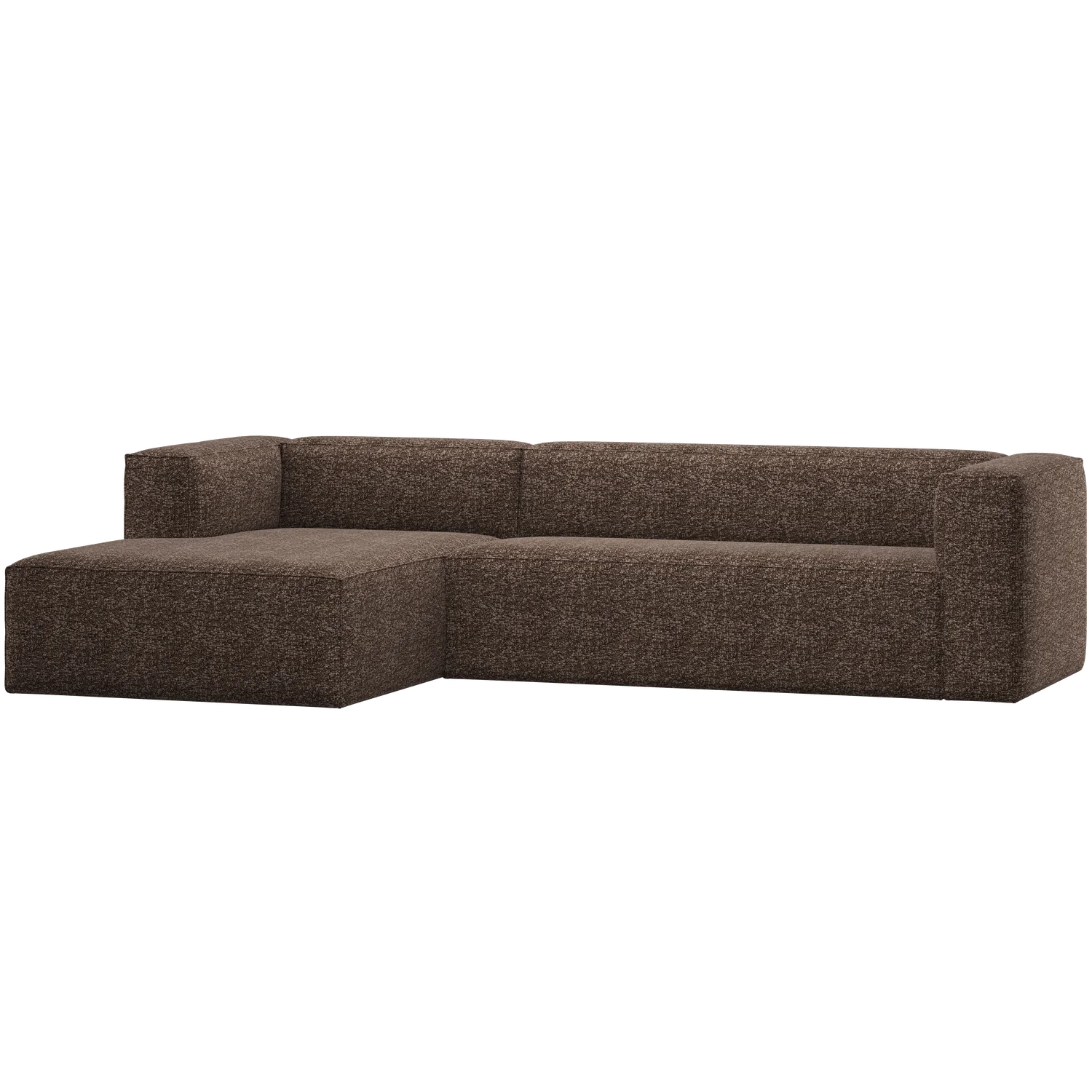 Ecksofa BEAN Melange braun Longchair links