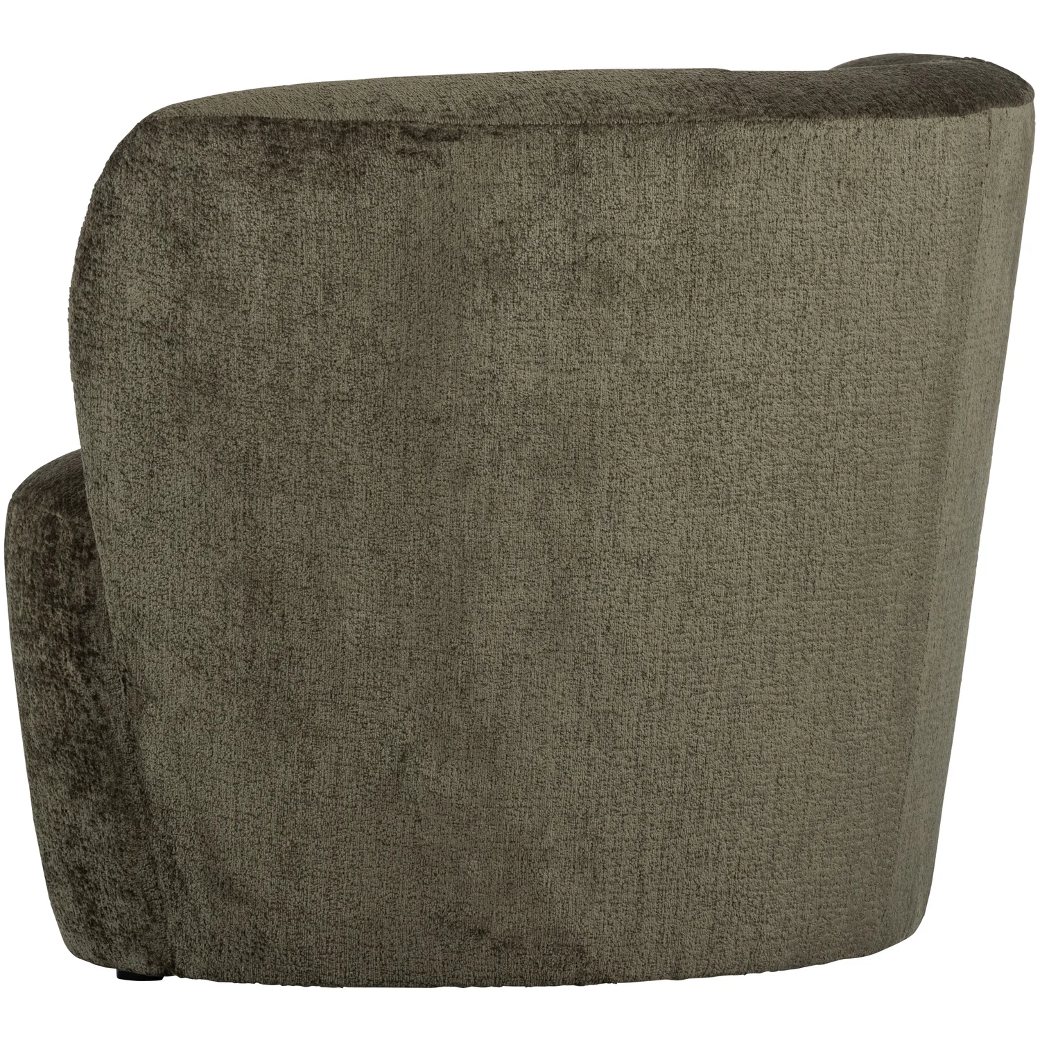 kleines Sofa Stone rechts 112 cm Struktur-Samt warmgrün Loungesofa