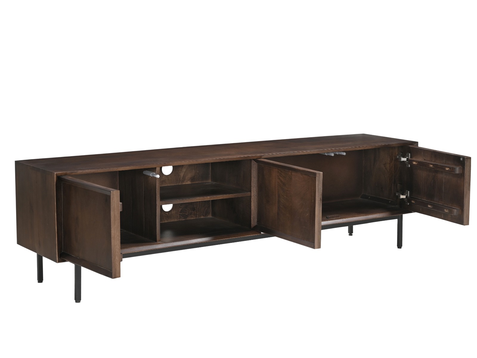 TV Möbel Lowboard Ravenstein 180 cm Mangoholz braun  