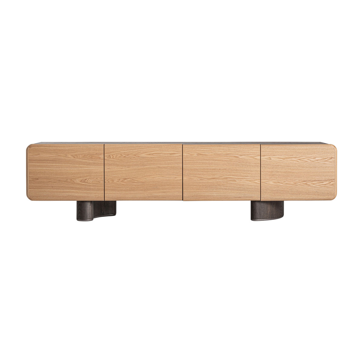 TV Möbel LANEO 220 cm Holzdekor hellbraun Kommode Lowboard