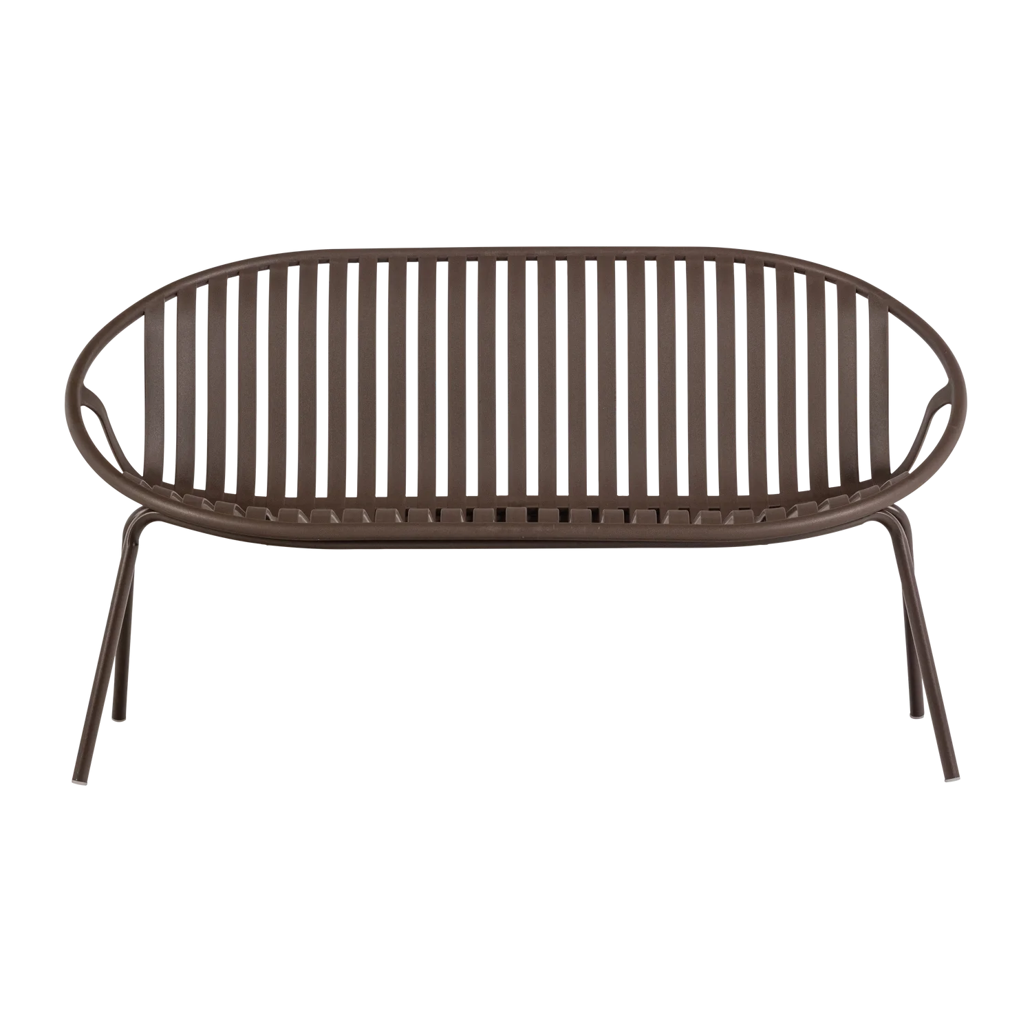 Outdoor 2 Sitzer Gartenbank BRUCE 131 cm Metall lila braun