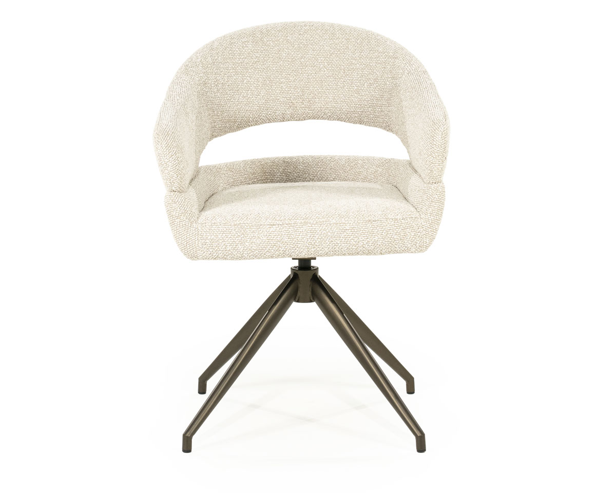 Armlehnstuhl Hailey Drehstuhl Stoff beige