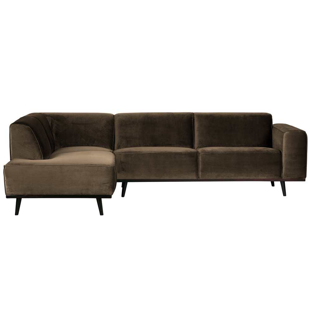 Ecksofa Statement Samt taupe Longchair Links