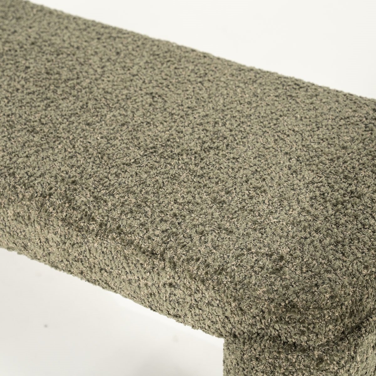 Bank Hocker Omla 119 cm Stoff grün Sitzbank Esstischbank