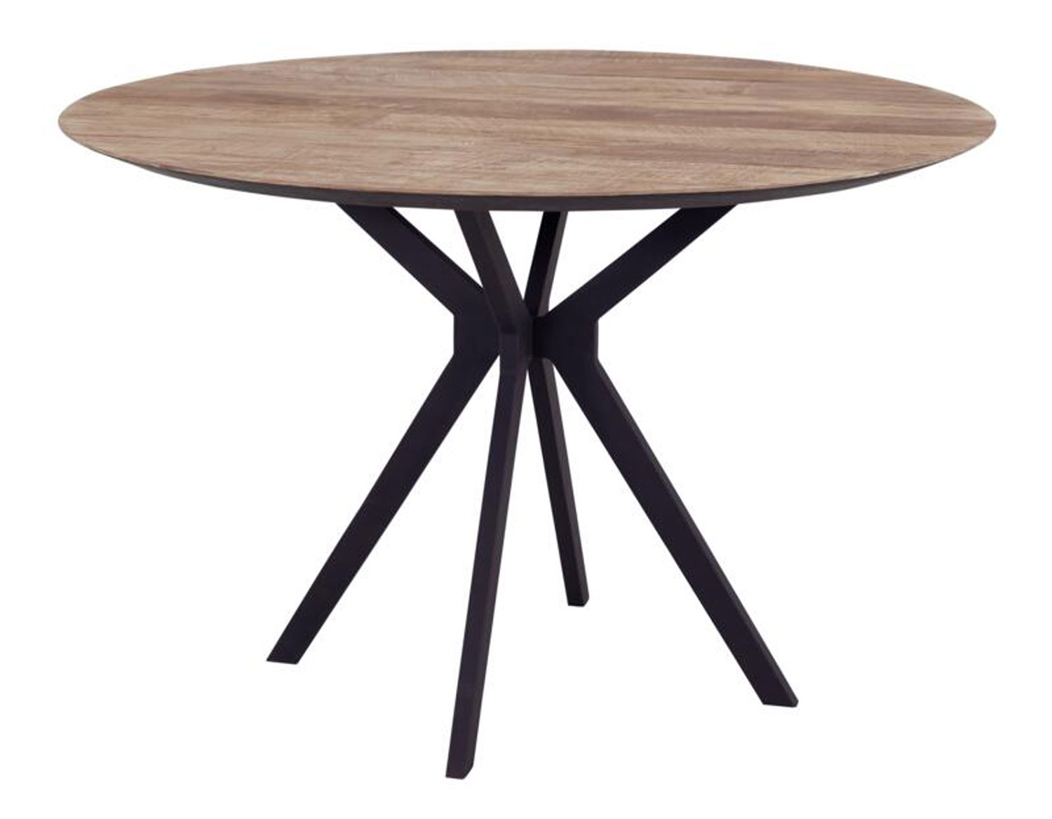 DTP Home Esstisch Metropole rund Ø 140 cm recyceltes Teakholz Metall