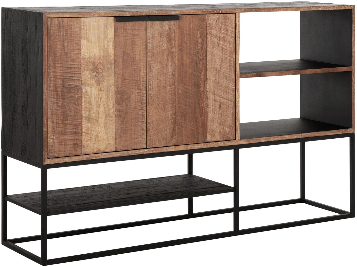 Sideboard Cosmo 160 cm recyceltes Teakholz Metall Kommode
