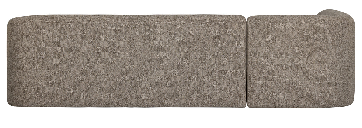 Ecksofa Sloping Chenille hellbraun Longchair links