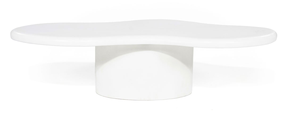 Couchtisch Seki 121 x 51,5 cm Magnesium Glasfaser weiß