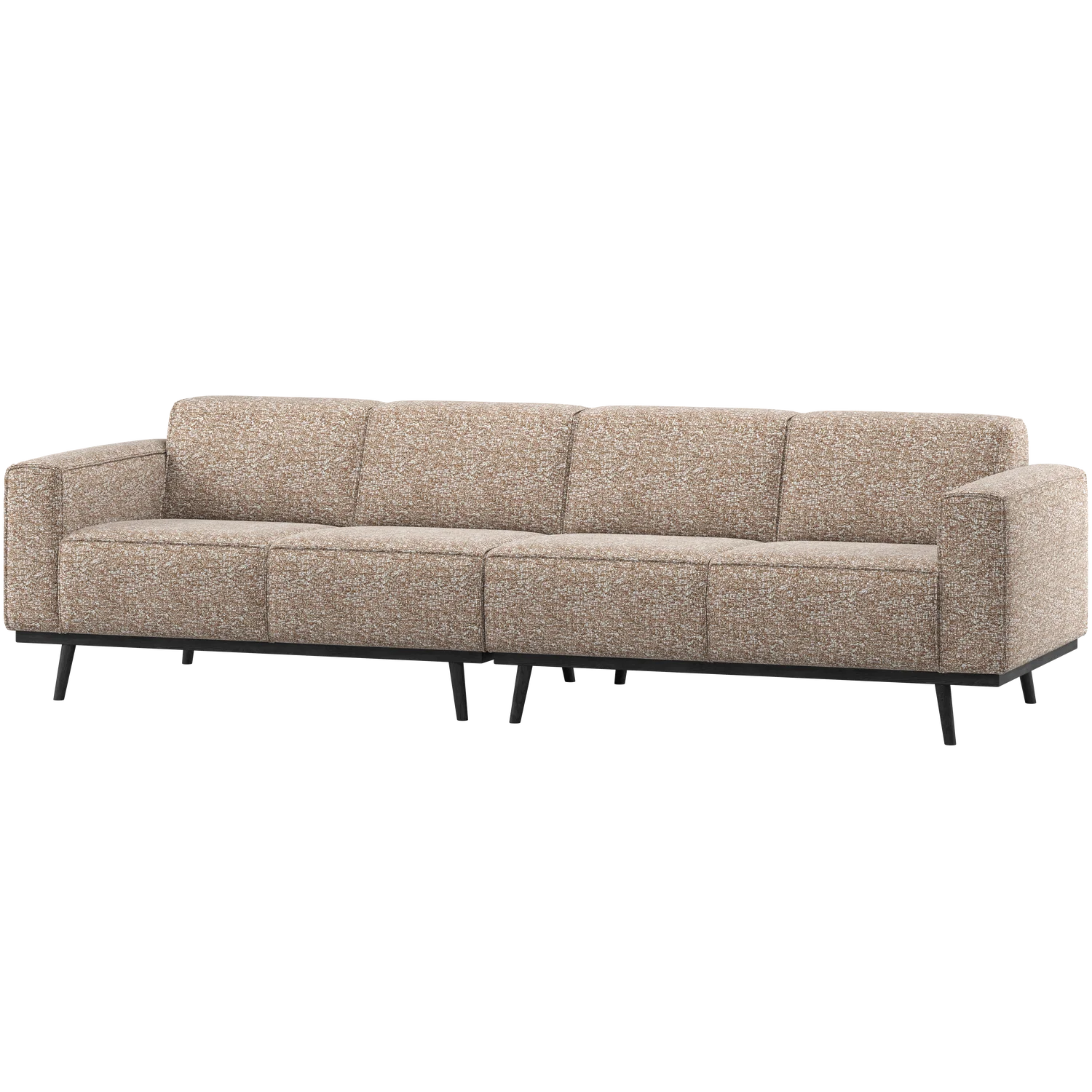 4 Sitzer Sofa Statement 280 cm Melange hellbraun Couch