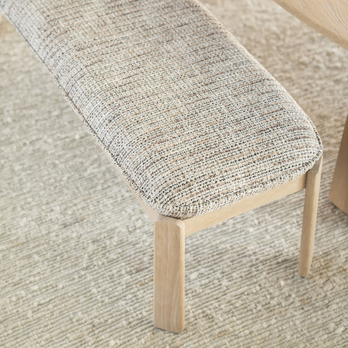 Esstischbank Küchenbank Lottie 143 cm Stoff Nori taupe