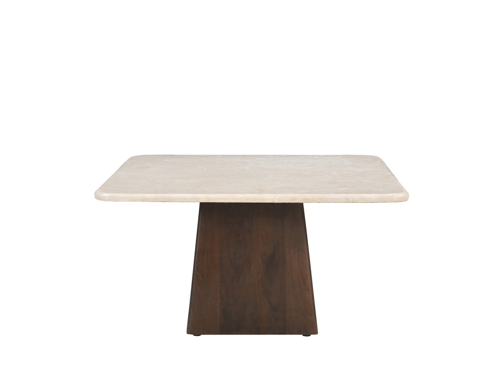 Couchtisch Bottecino 75 x 75 cm Mangoholz braun Marmor