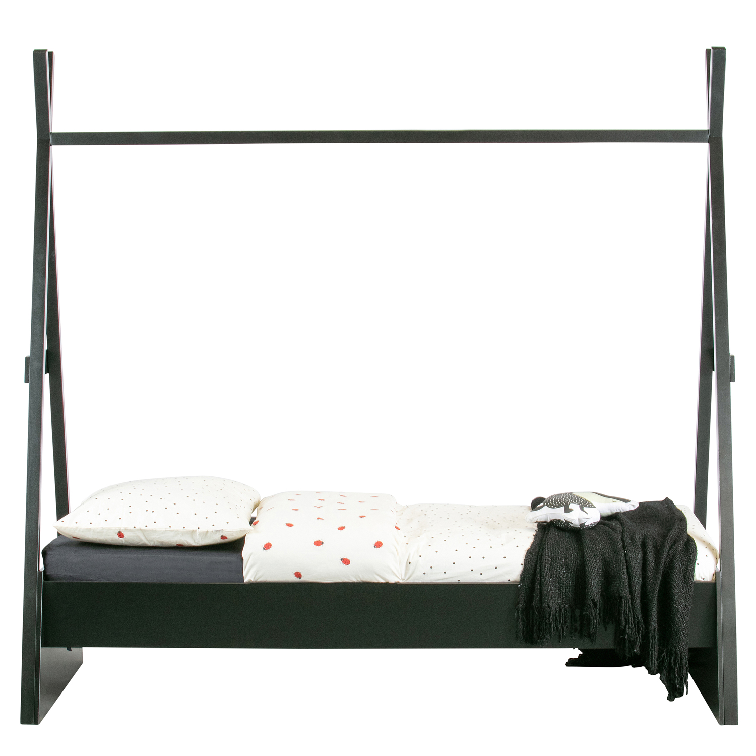 Woood Bettkasten für Kinder und Jugendbett Joep Kiefer Massivholz Tagesbett Gästebett