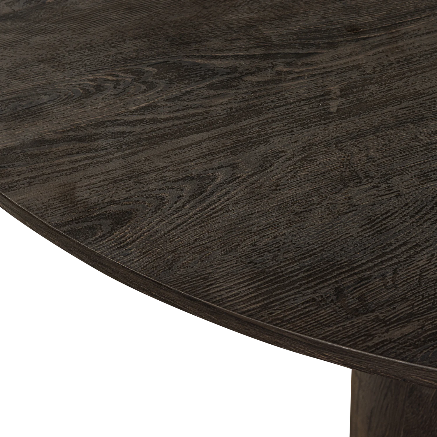Beistelltisch MAAN Ø 100 cm MDF 3D foliert dunkelbraun Couchtisch Anstelltisch