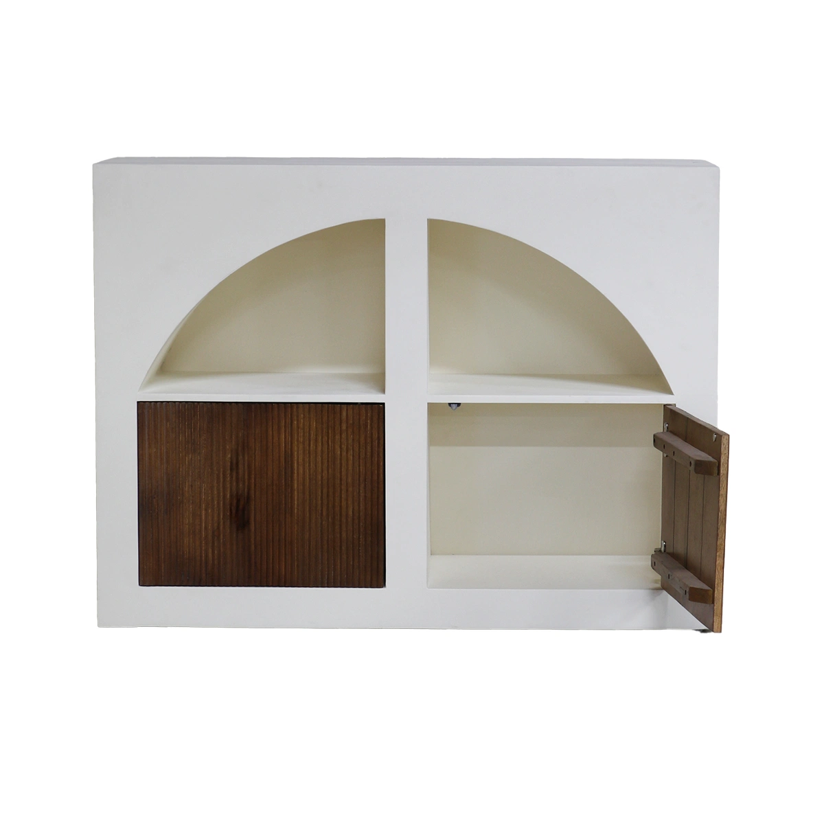 Sideboard Finé 120 cm mit 2 Türen Kommode Mangoholz MDF beige