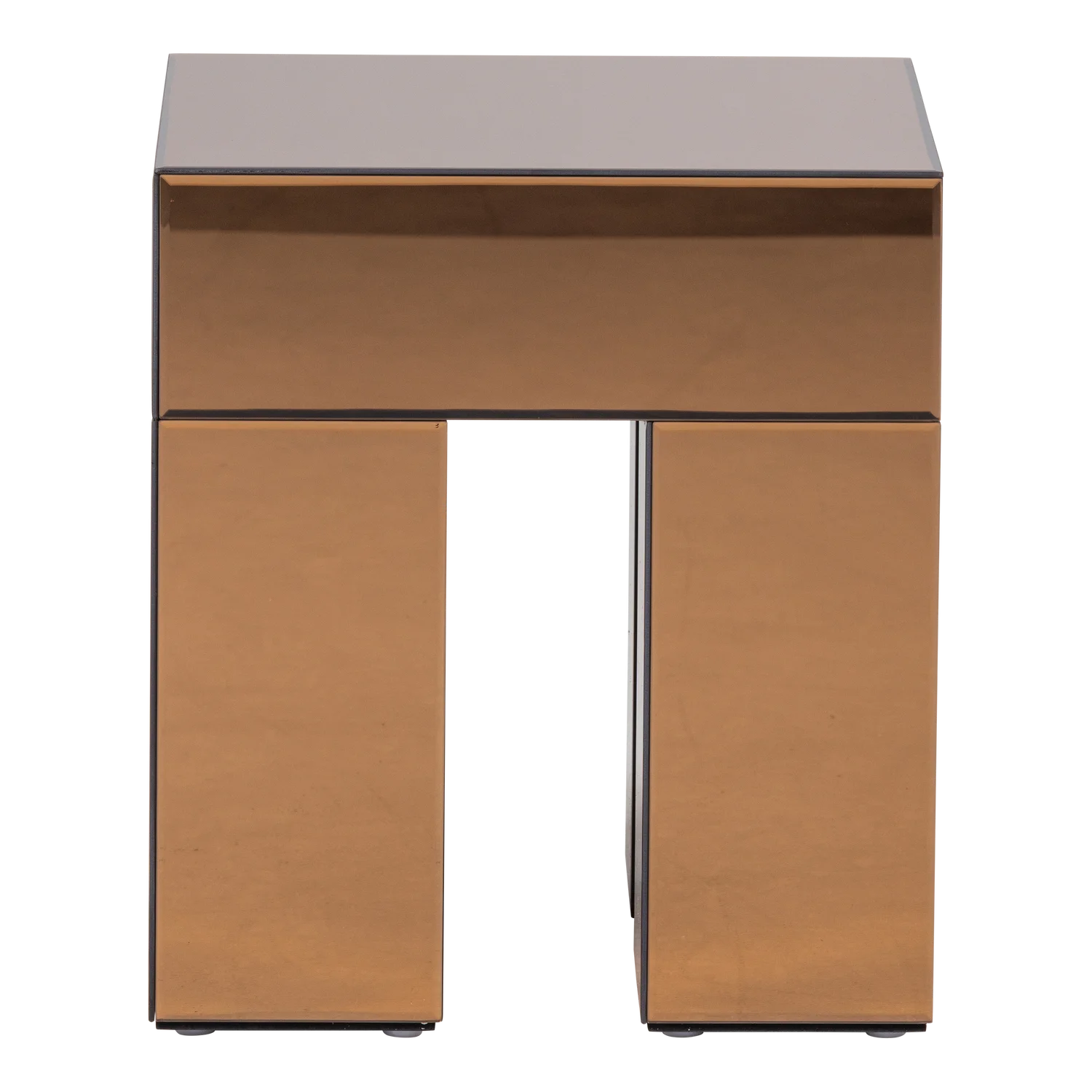 Beistelltisch MIRROX H 50 cm MDF Spiegelglas