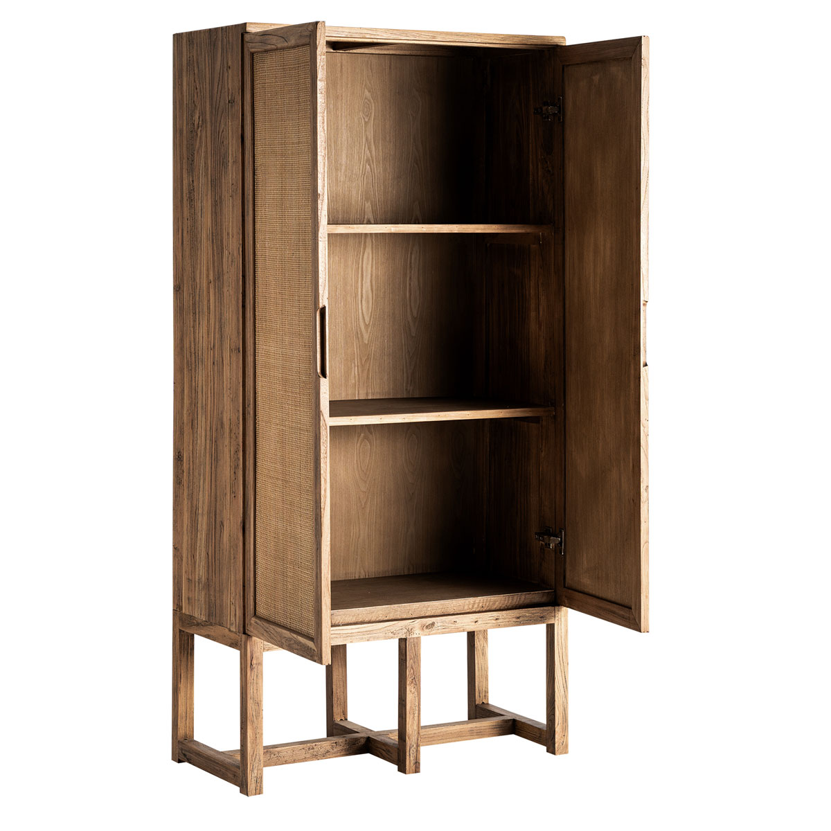 Schrank BYREMO H 171 cm Ulmenholz hellbraun Highboard