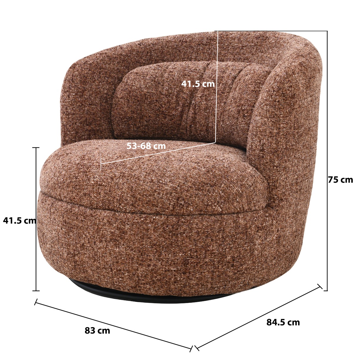 Sessel Britt Drehsessel Stoff Bordeaux Relaxsessel Fernsehsessel
