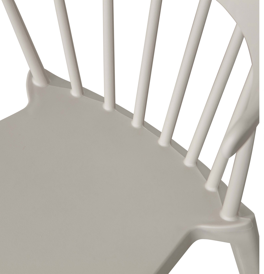 2er Set Gartenstuhl Kunststoff BLISS grau stapelbar