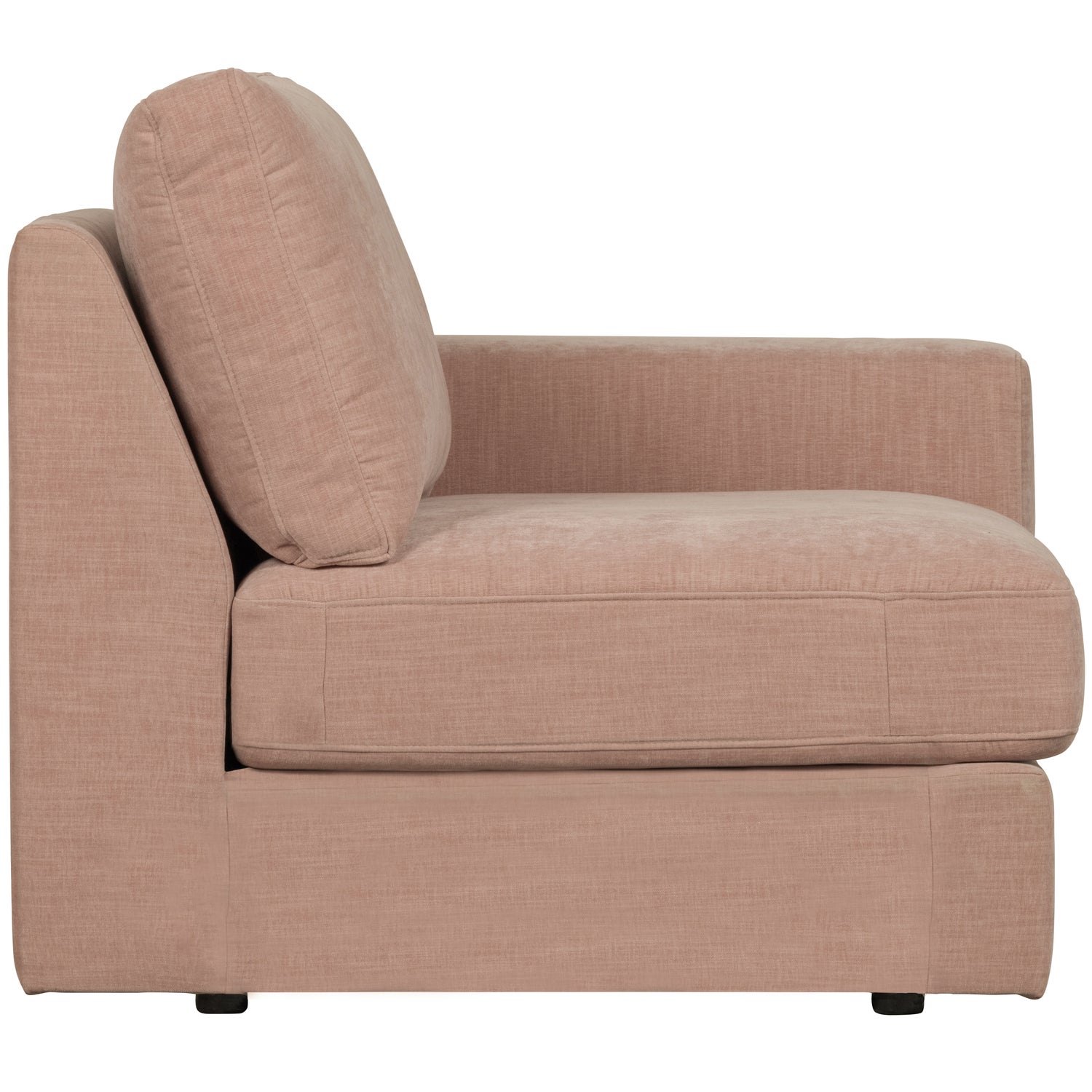 Sofaelement FAMILY mit Armlehne rechts Element Webstoff rosa