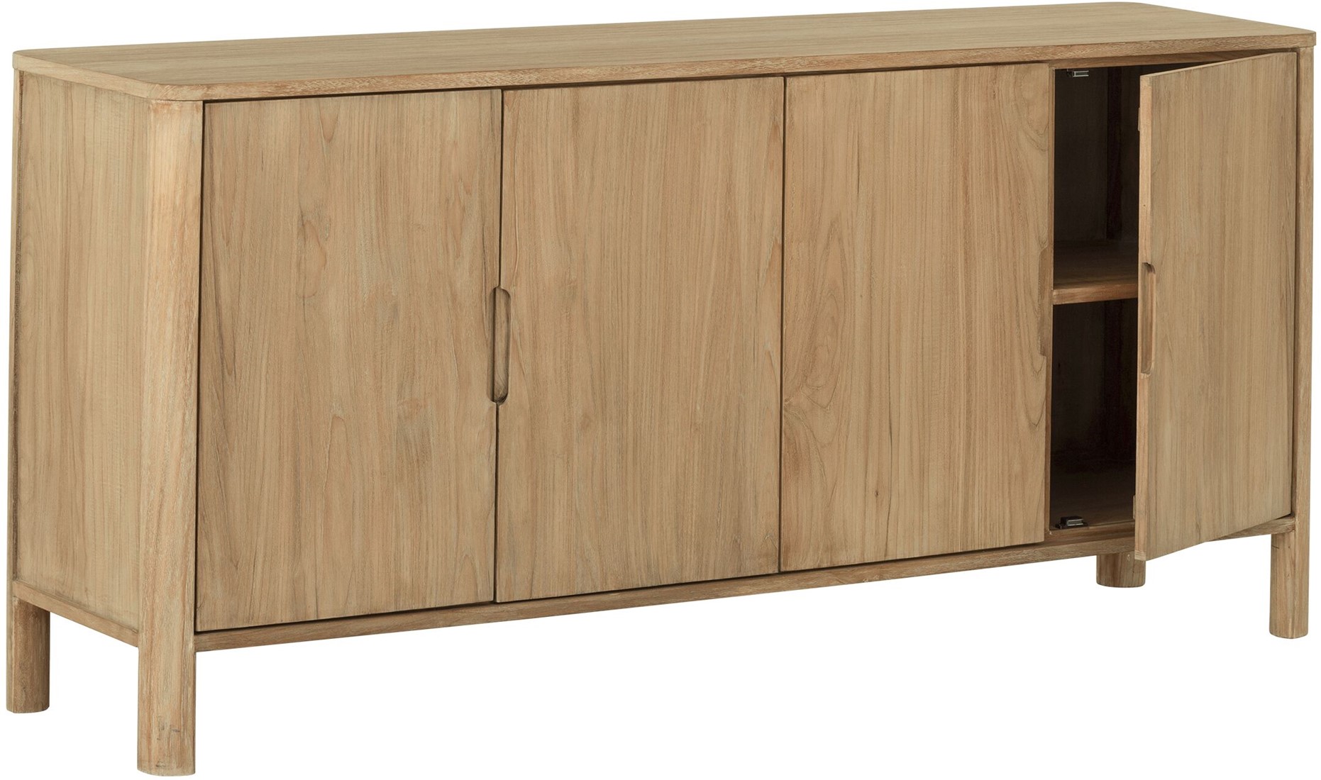 Sideboard Forte 180 cm Teakholz massiv natur Kommode