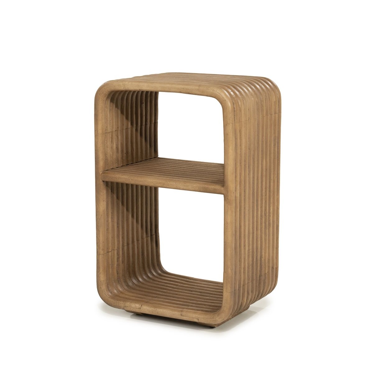 Beistelltisch Rigato H 60 cm Mangoholz braun