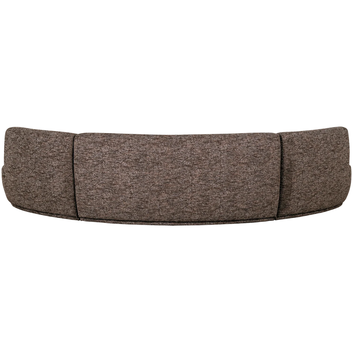 6 Sitzer Sofa BATAVIER halbrund Webstoff Melange braun