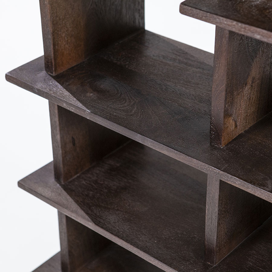 Bücherregal Regal OLIVER Mangoholz 120 x 220 cm braun