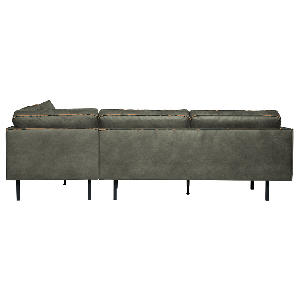 woood Ecksofa Rodeo Leder grün Longchair rechts