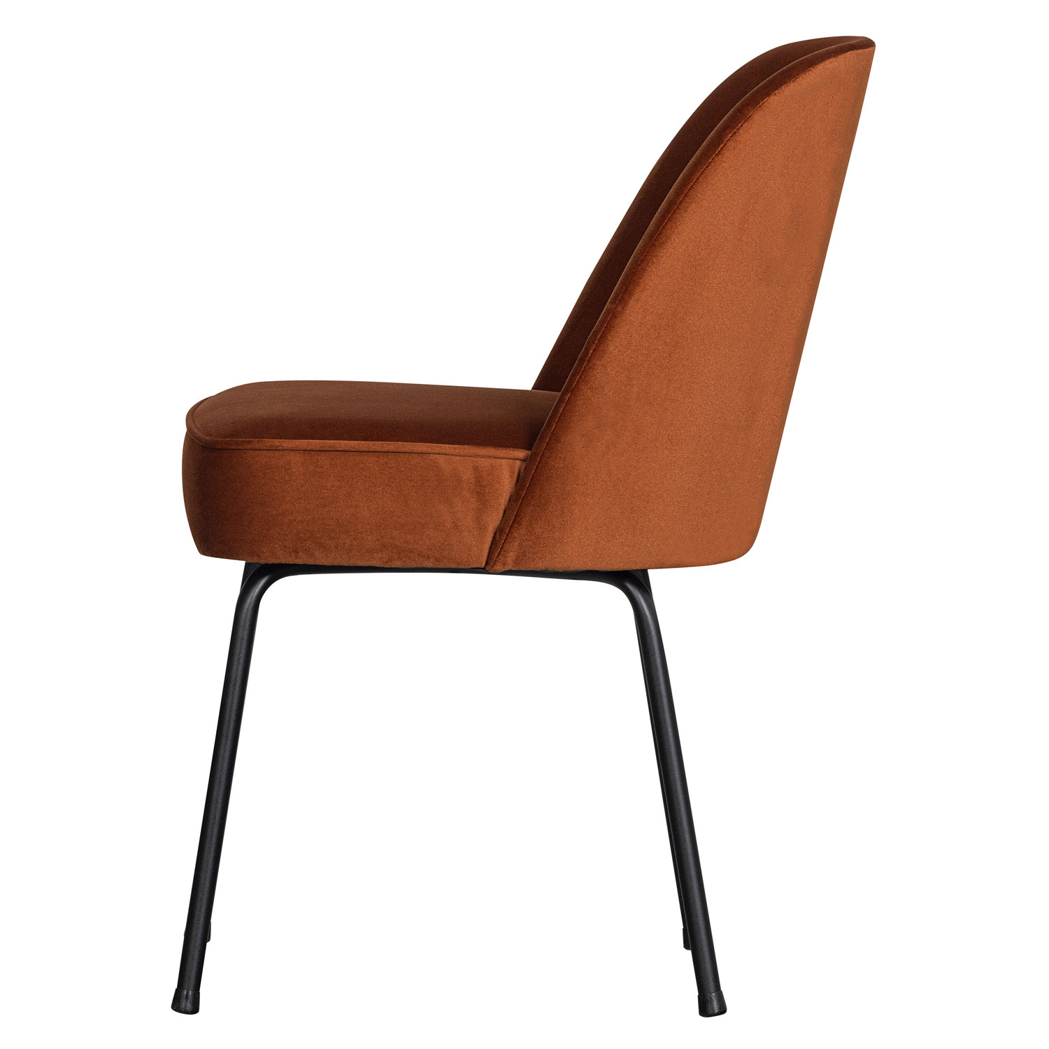 2er Set Esszimmerstuhl Vogue Samt rostfarben