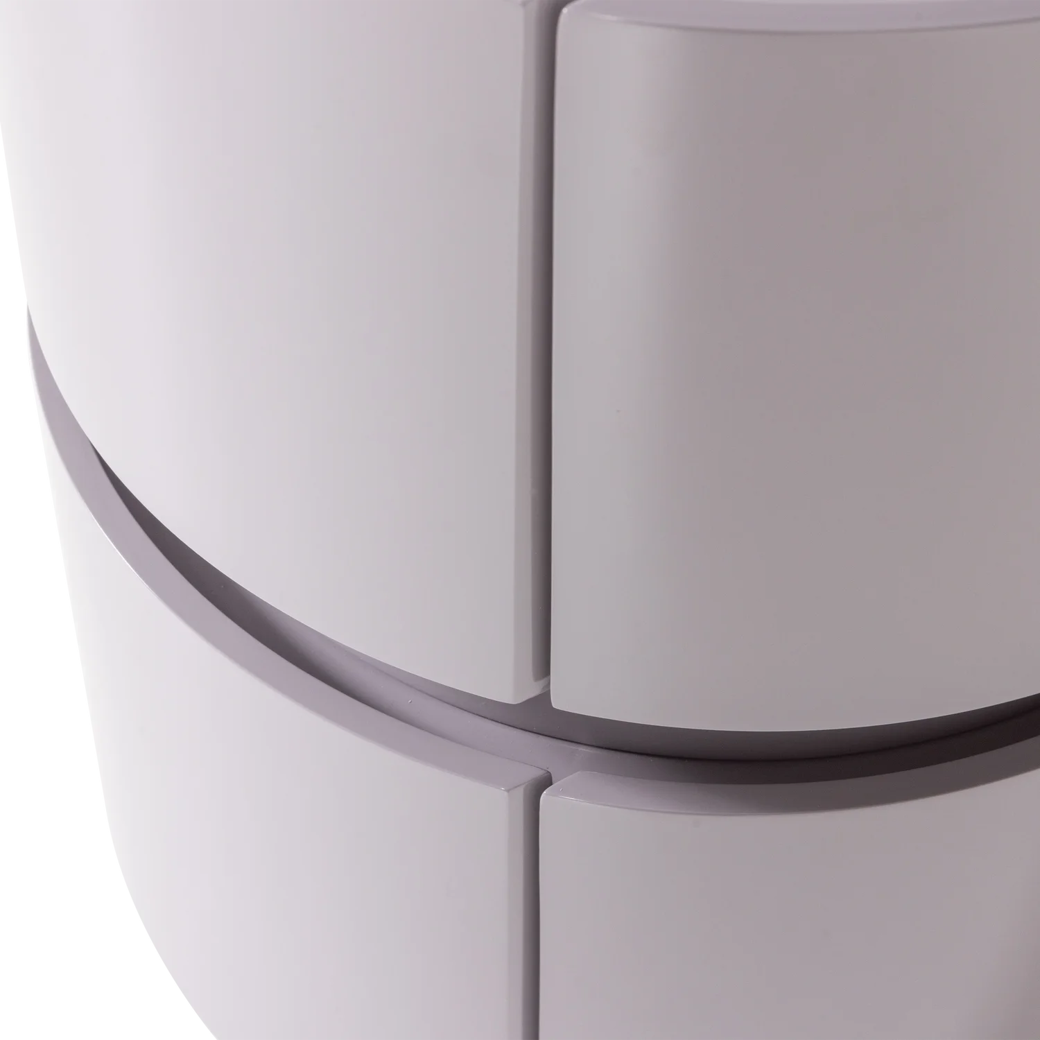 Kommode LUNEX H 50 cm MDF hochglanz hellgrau