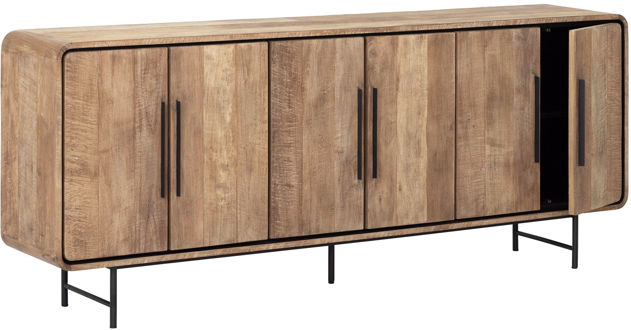 Sideboard Evo 220 cm recyceltes Teakholz Kommode