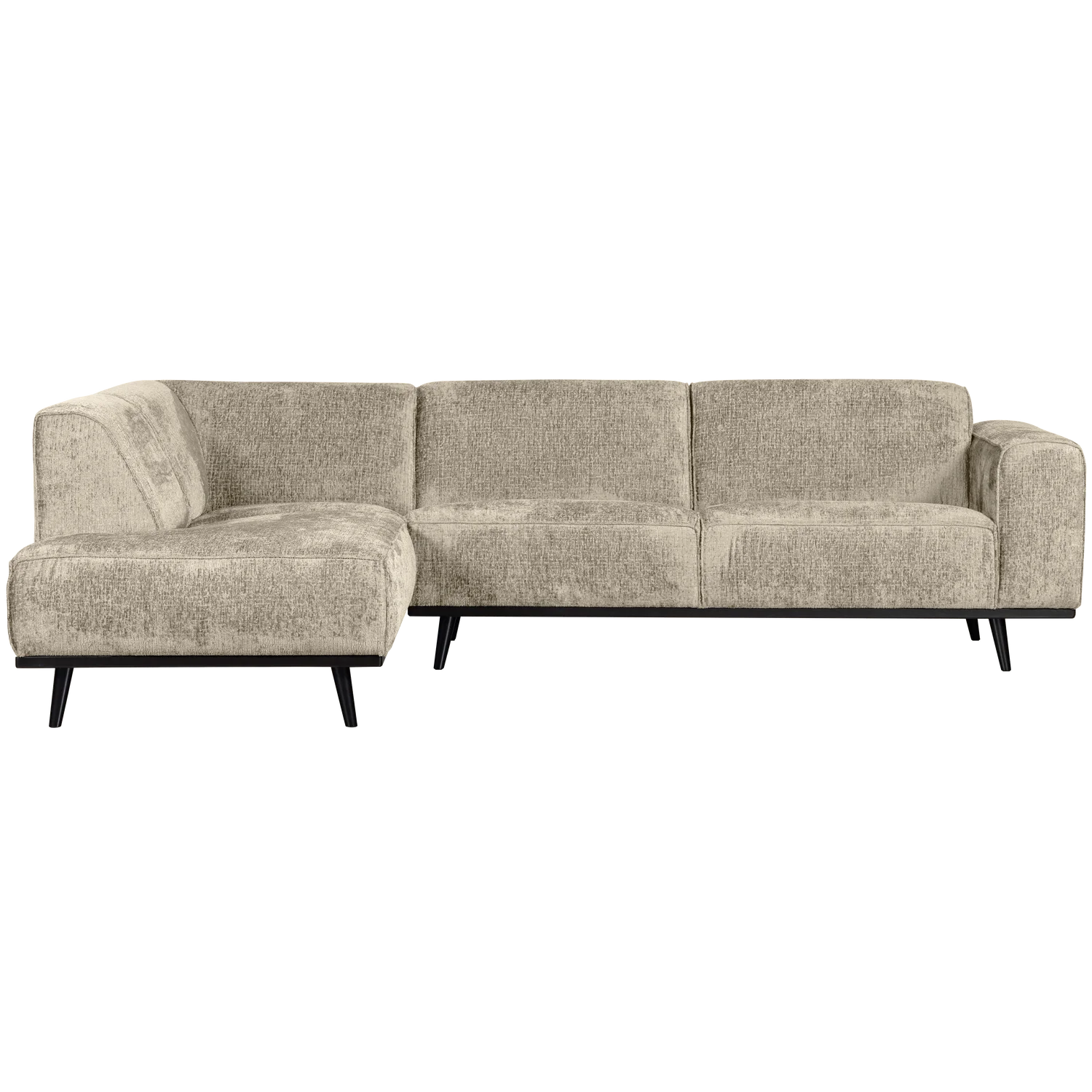 Ecksofa Statement Struktur Velvet wheatfield Chaiselongue links