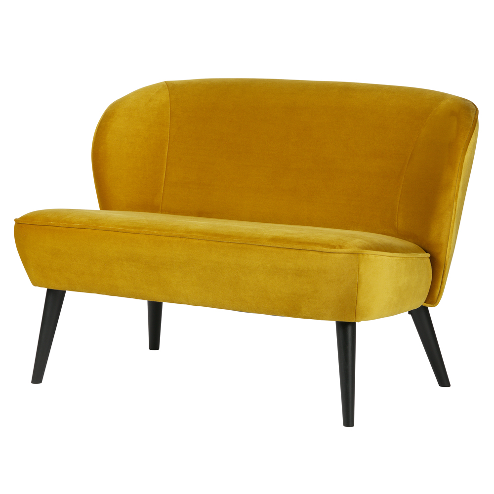 woood kleines Sofa SARA 110 cm Samt Couch