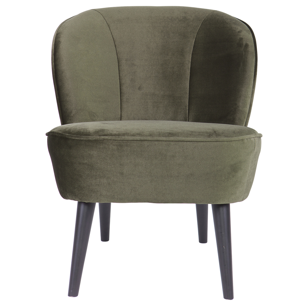 woood Sessel SARA Samt grün