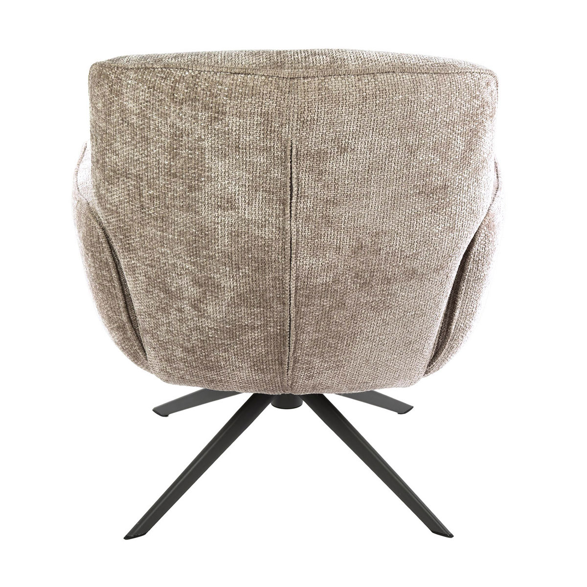 Sessel LORENZO drehbar weiches Chenille sandfarben Drehsessel Relaxsessel