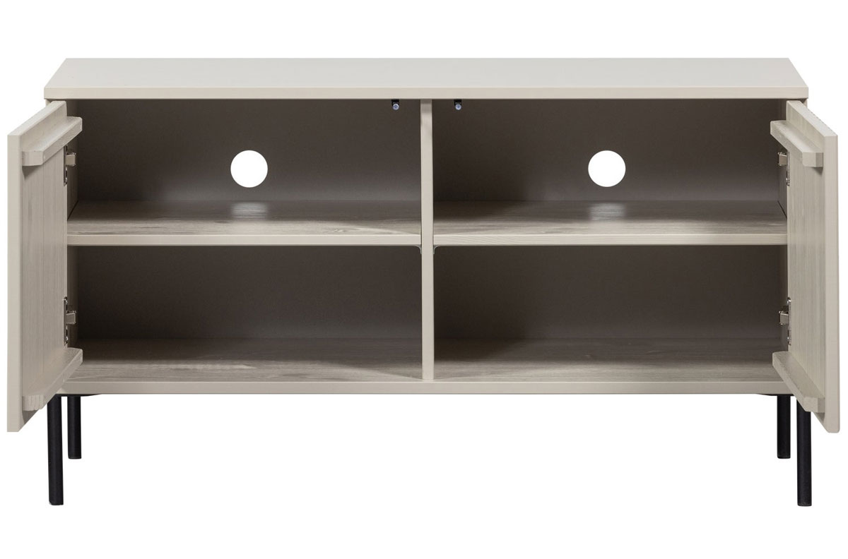 TV Möbel Sideboard Kommode New Gravure 100 cm Kiefernholz staubgrau