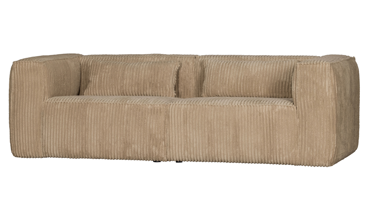 woood 3,5 Sitzer Sofa Bean Cord Kord Ribcord natur