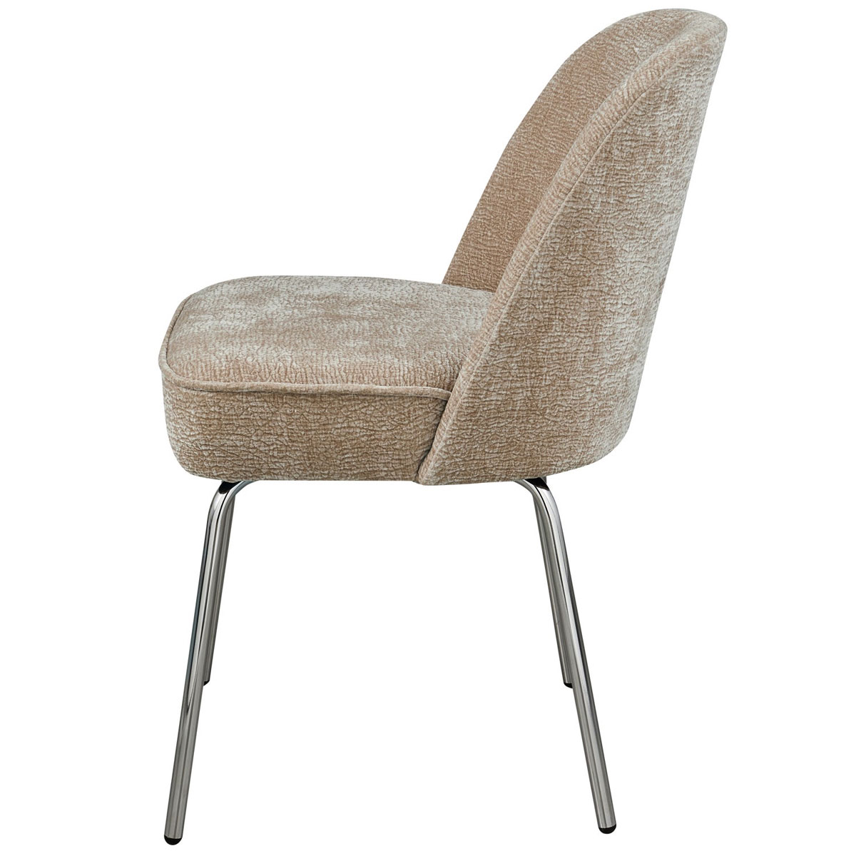 Esszimmerstuhl Vogue Chromebeine 3D Chenille sand