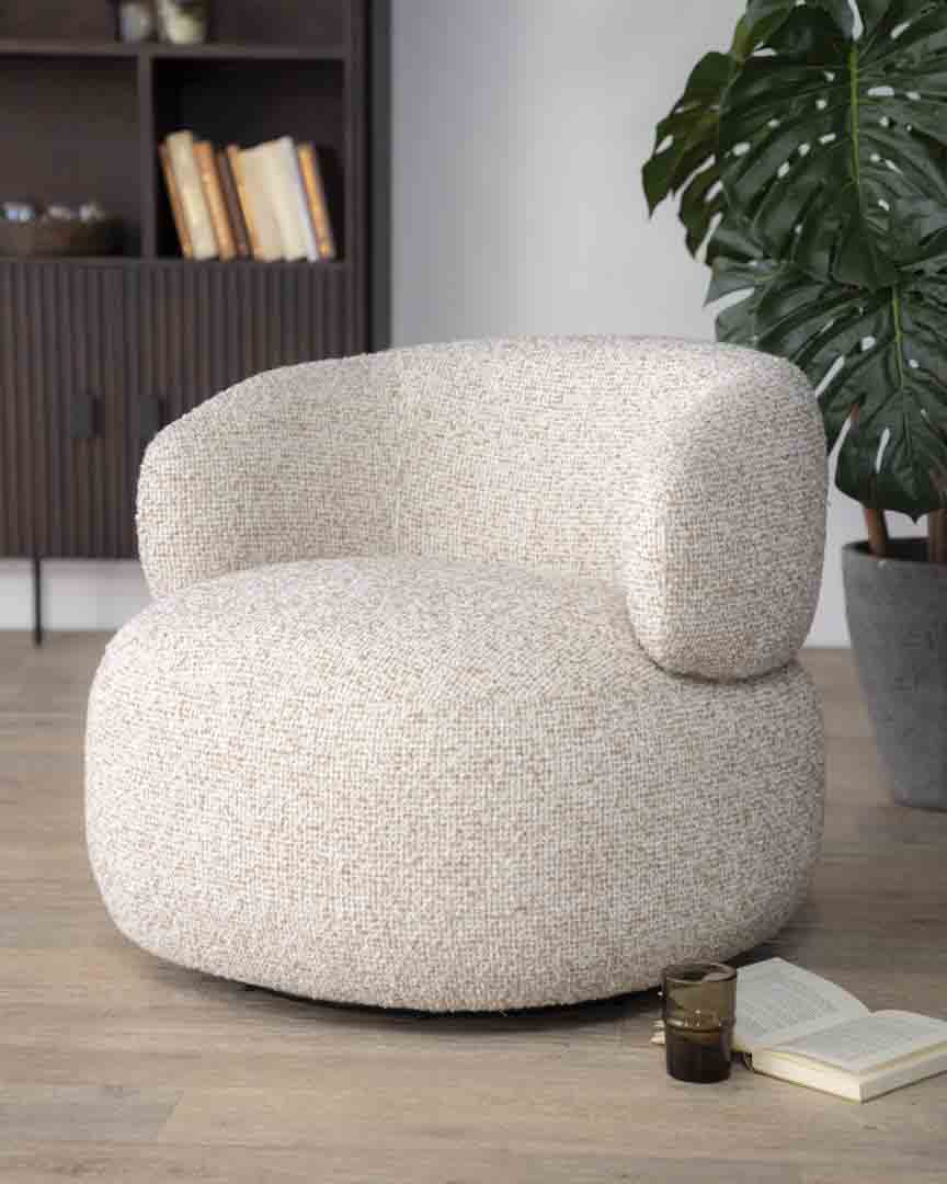Sessel Relaxsessel Naeva beige Drehsessel