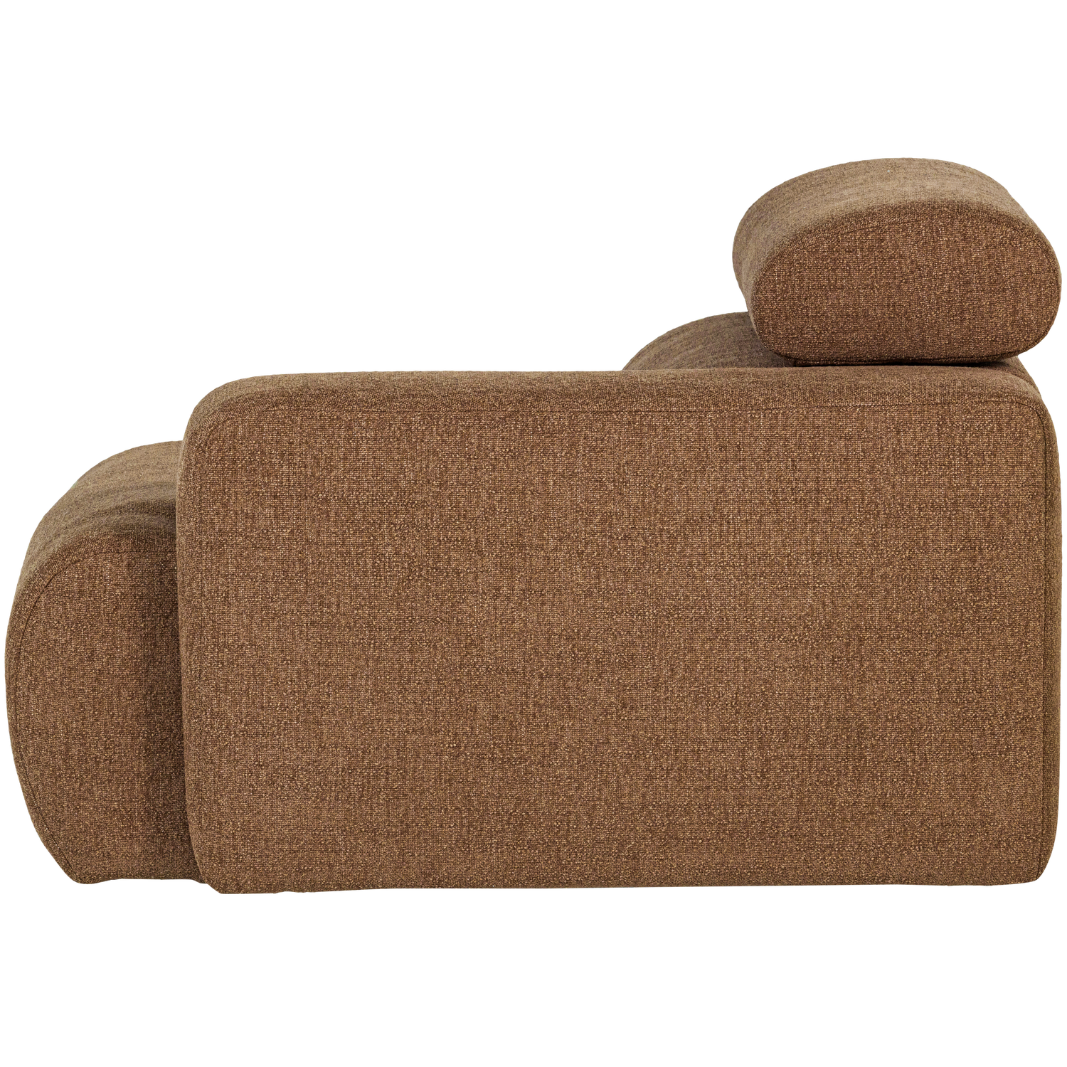 Sofaelement NOVI mit Armlehne rechts Element Bouclé karamell