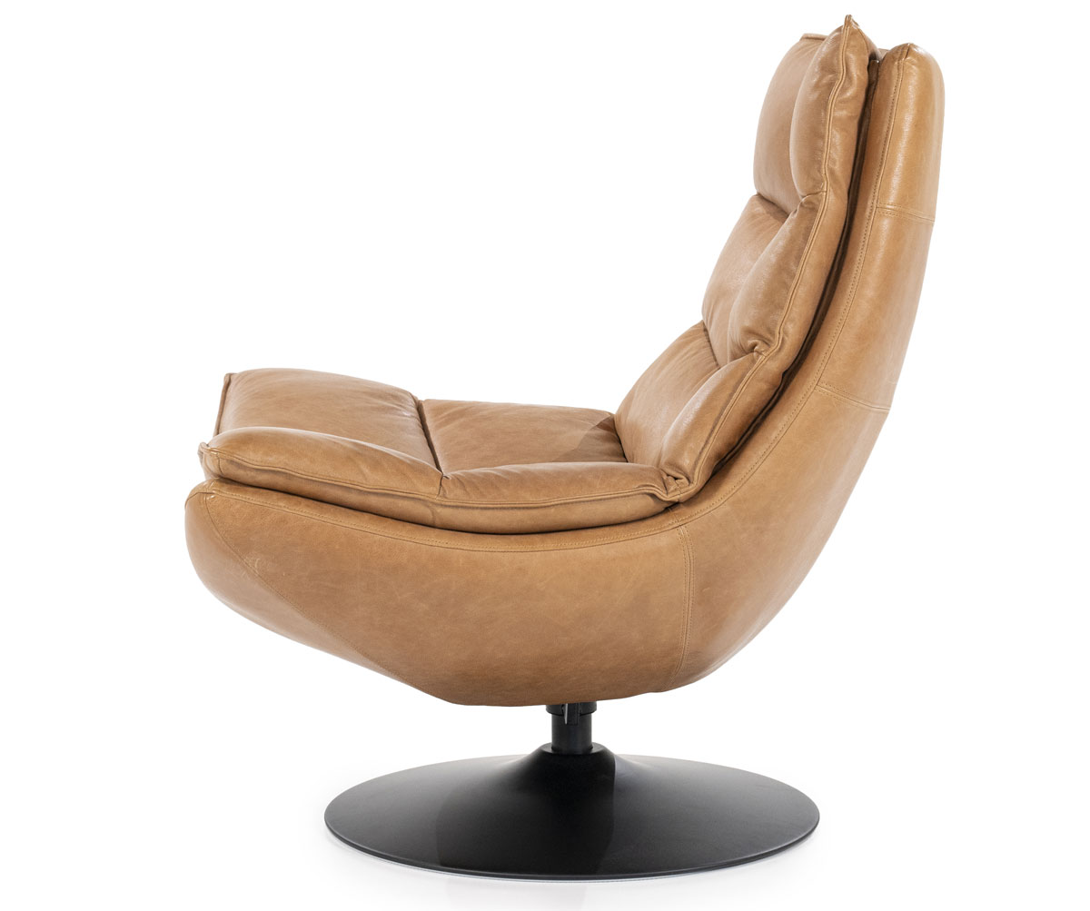 Sessel Relaxsessel Sven Boho Leder cognac Drehsessel