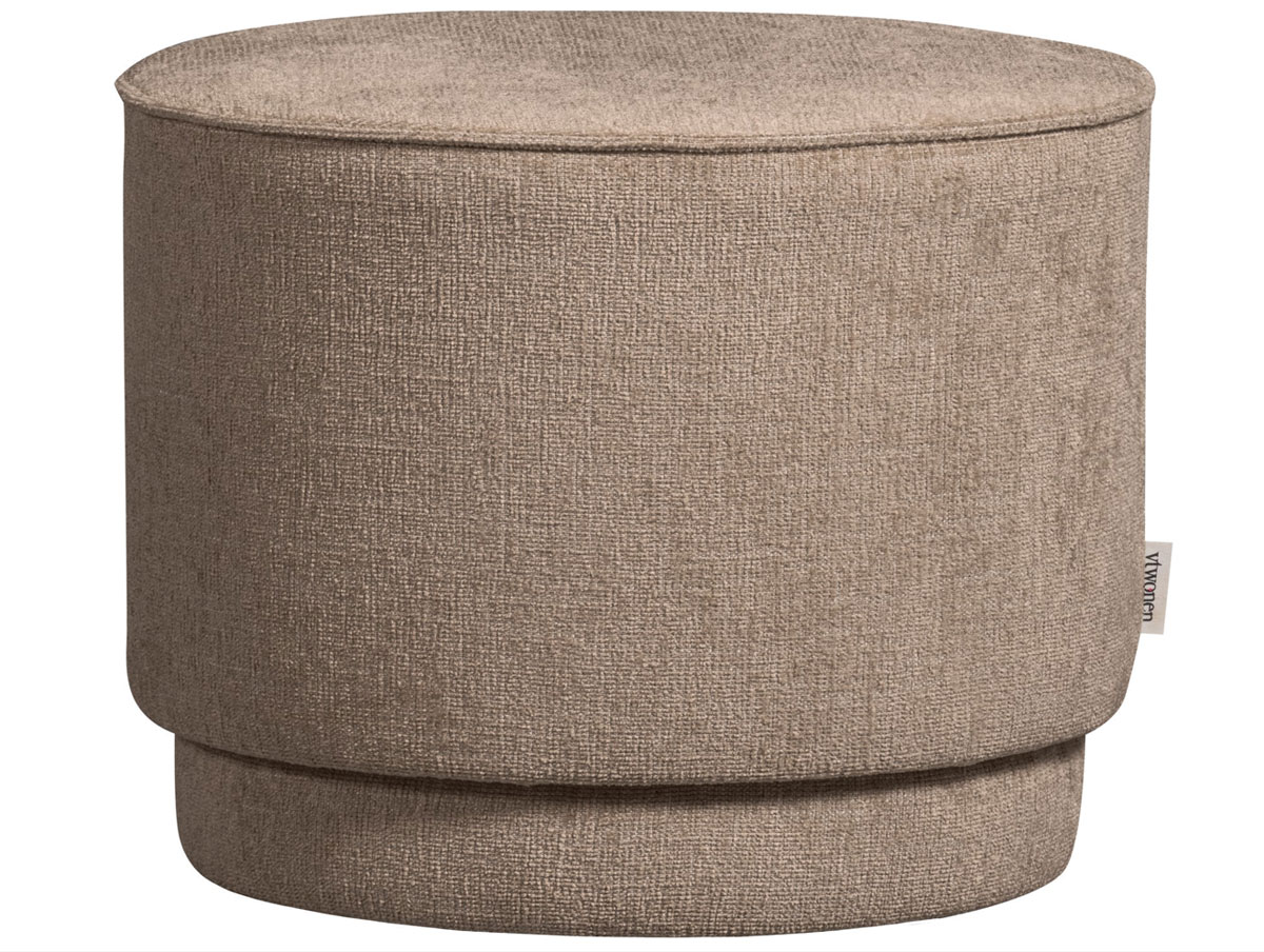 Pouf PEARL XL Ø 40 cm Hocker Sitzhocker mud melange