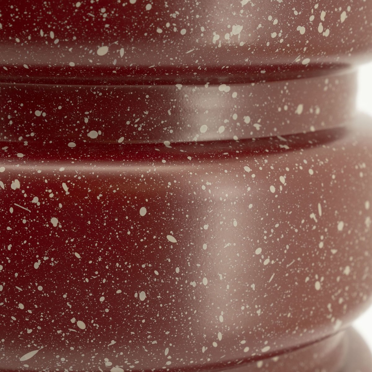 Beistelltisch Spatter Ø 30 cm Metall burgundy