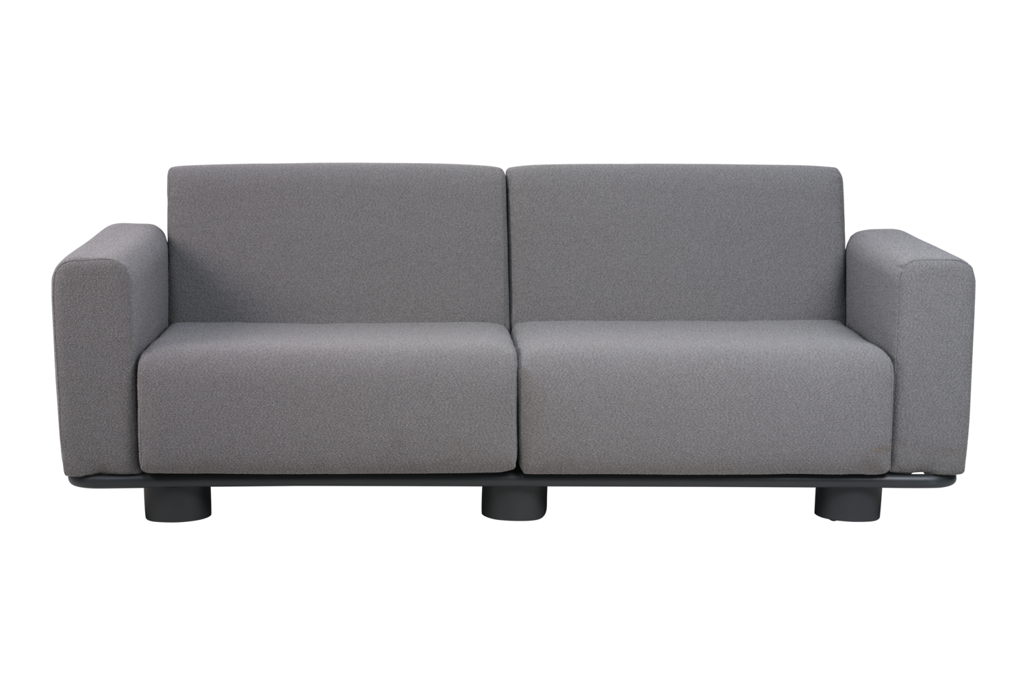 2,5 Sitzer Gartensofa Lounge Sofa  Bolster Teddy grau