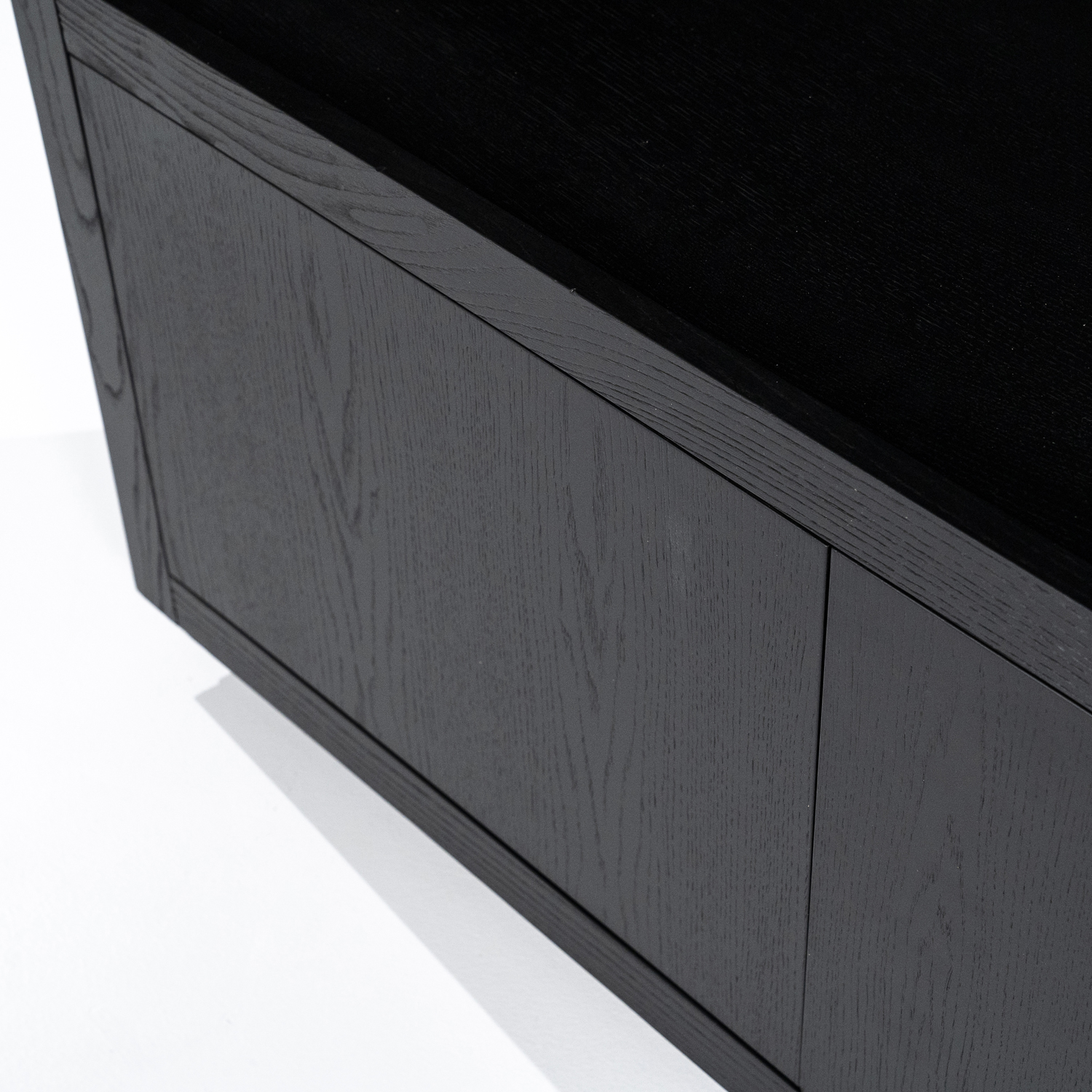 Schrank Regal Highboard Helsinki H 220 cm Eiche schwarz