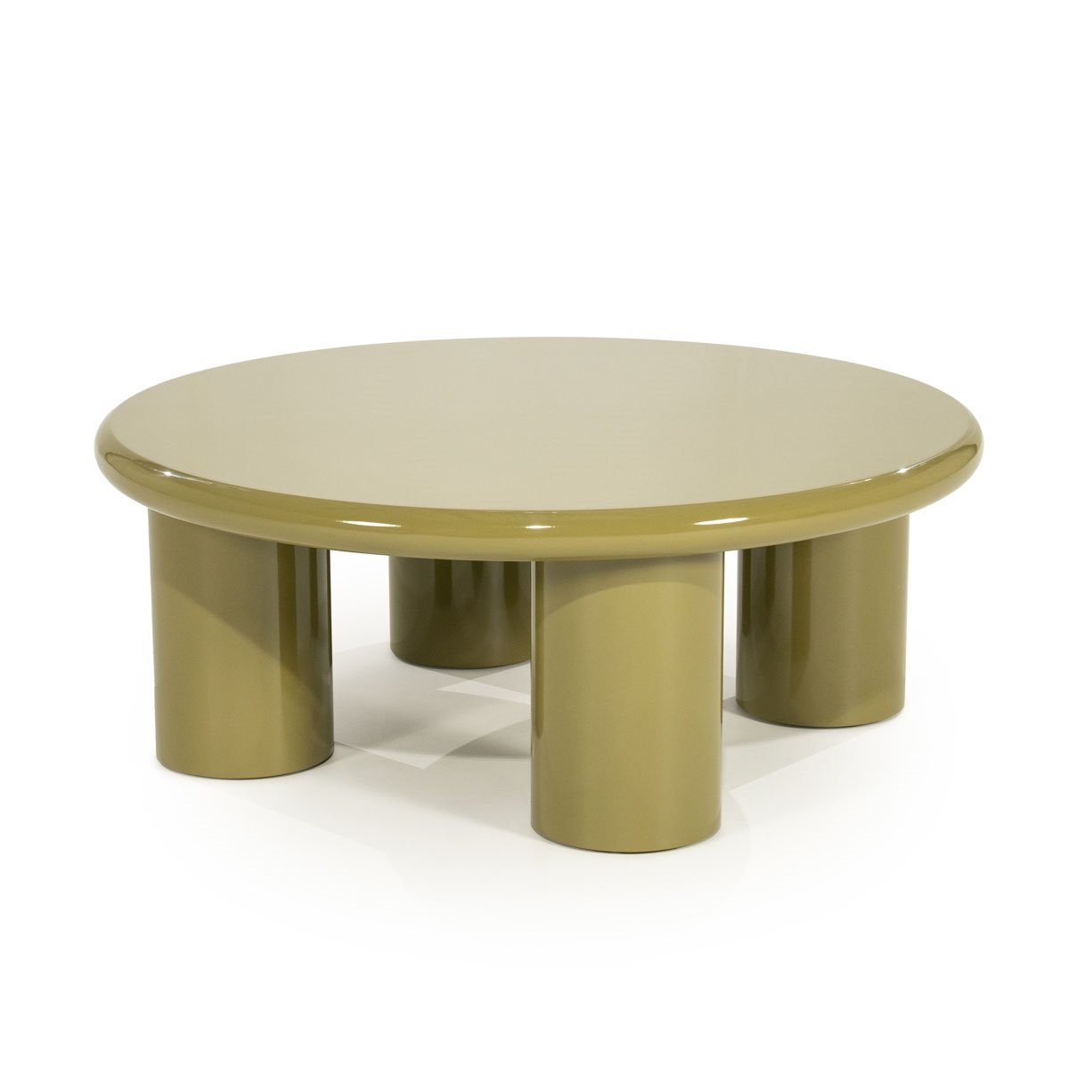 Beistelltisch Bloop Ø 80 cm MDF High Gloss grün Couchtisch