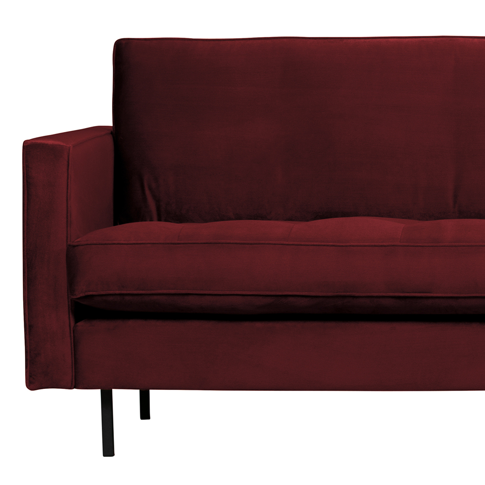 3 Sitzer Sofa Rodeo Samt Velvet rot Couch Garnitur Couchgarnitur