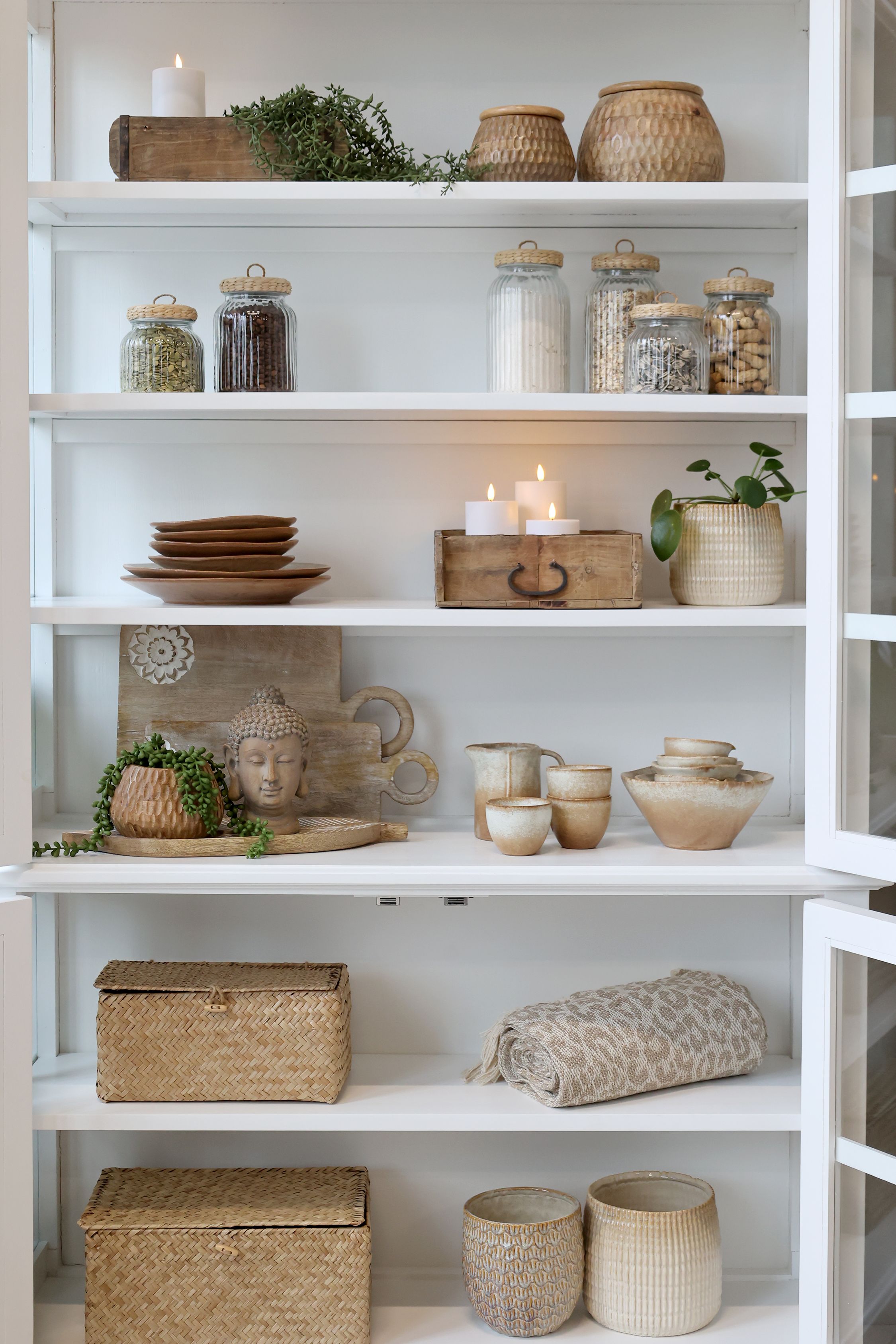 Vitrine Marseille Glasvitrine weiss