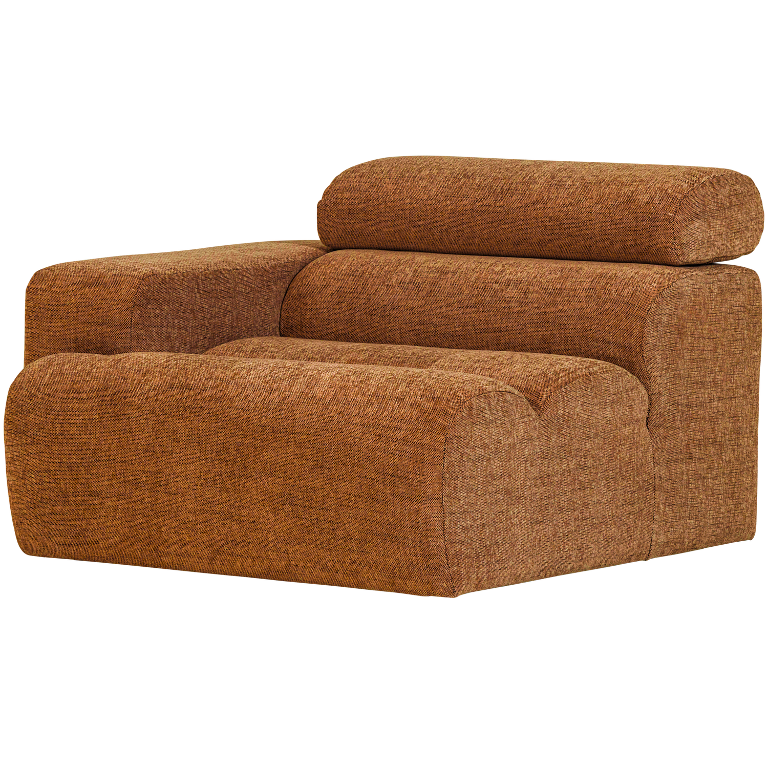 Sofaelement NOVI mit Armlehne links Element Webstoff orange melange