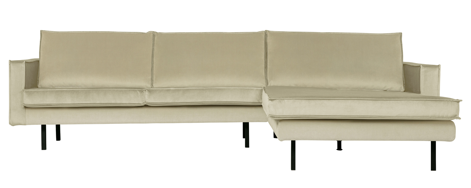 Ecksofa Rodeo 300 cm Samt pistazie Longchair rechts